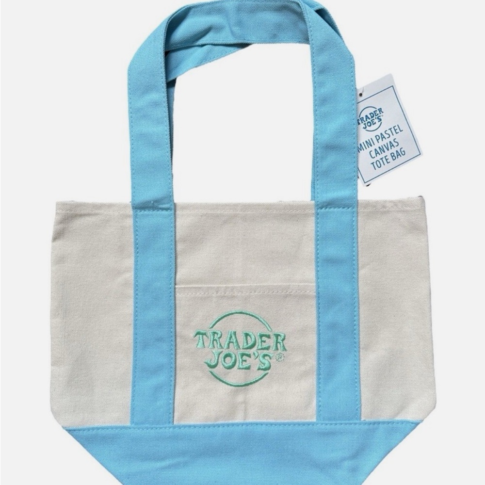 Trader Joe’s Mini Tote Pastel Blue